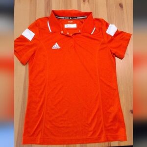 Adidas Women's Bright Orange Polo Shirt